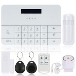 2017 new Safearmed Wireless GSM Alarm System LCD GSM&SMS RFID Touch Keyboard Home House Security Burglar Intruder Alarm System Auto Dialer  