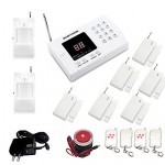 99 Zone Auto Dial Wireless Burglar Alarm System With 6pcs Door Sensor 2pcs PIR And 4 Remote Control  