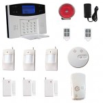 LCD Wirless GSM/PSTN Home House Office Security Burglar Intruder Alarm System Smoke Alarm System Gas Alarm System  