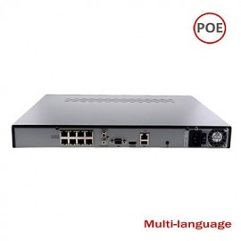 DS-7608N-E2/8P 8CH PoE Embedded NVR for HD IP Camera  