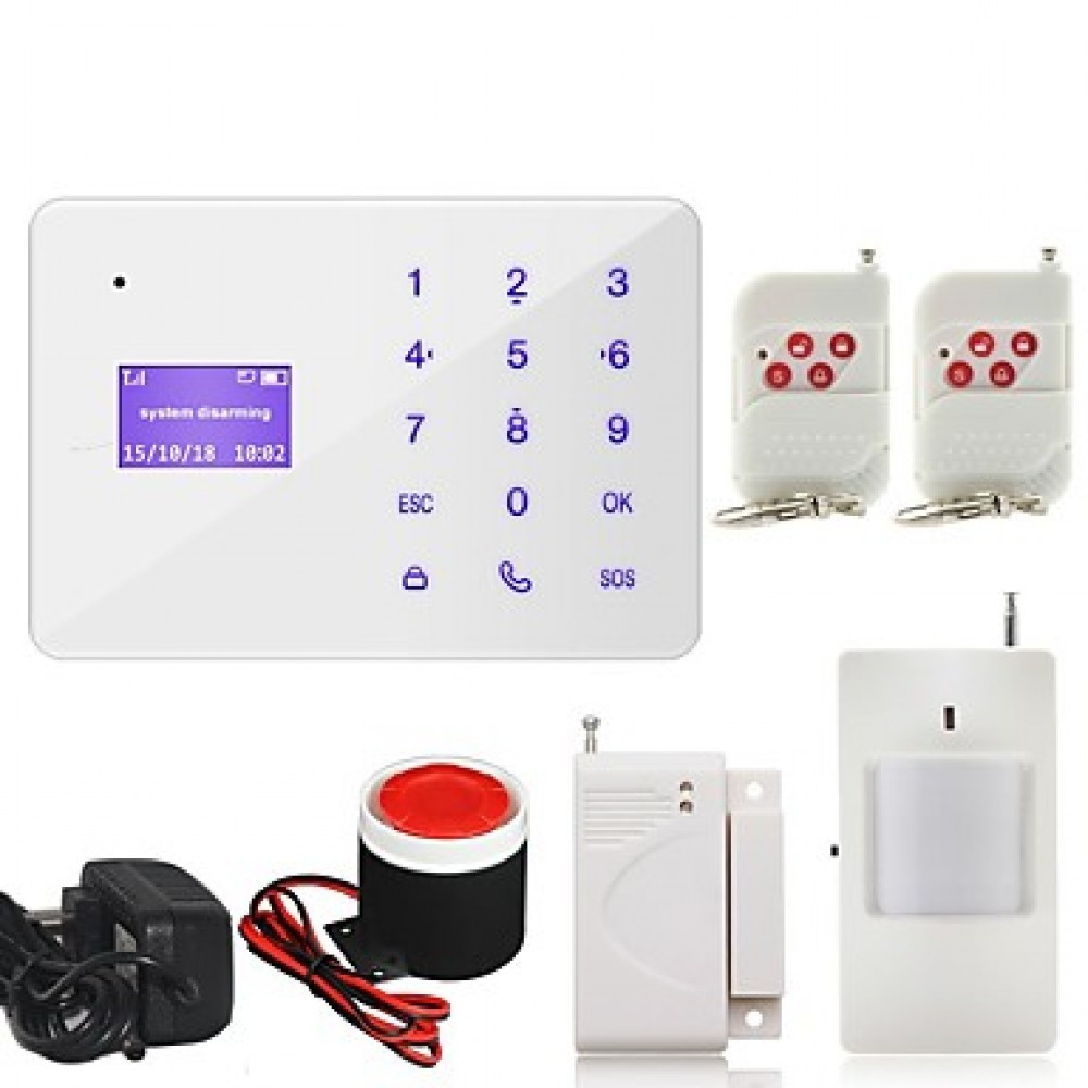 433MHZ  Safearmed Touch Keypad GSM Home Security Alarm System Remote Control Timely Arm Disarm Russian Spanish Hungarian Voice  