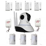 WIFI Burglar Alarm IP Camera House Security System With 4 Wireless Door Magnetic Sensor 3 PIR Motion Detector  