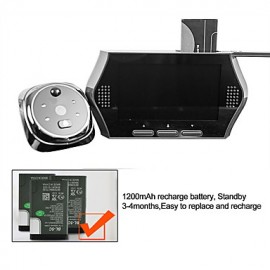 4.3Inch 1.0MP Door camera with 8GB TF Card 4 IR Night View Digital Door Viewer