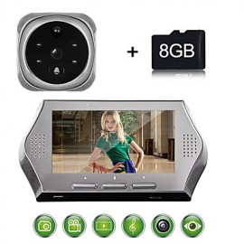 4.3Inch 1.0MP Door camera with 8GB TF Card 4 IR Night View Digital Door Viewer